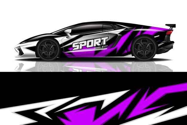 Sportwagen aufkleber wrap design