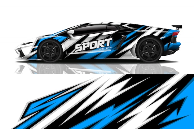 Sportwagen aufkleber wrap design