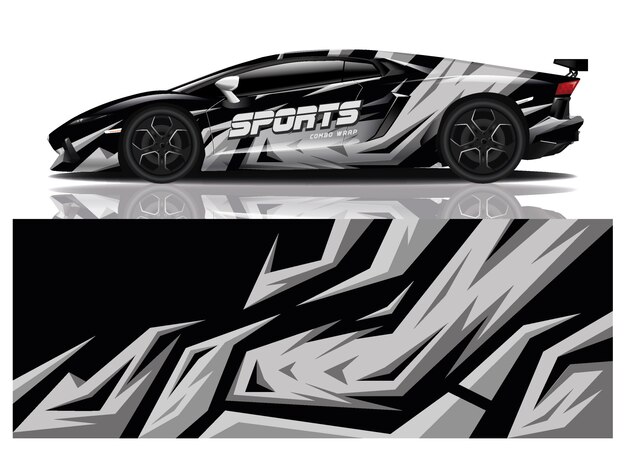 Sportwagen aufkleber wrap design