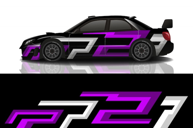 Sportwagen aufkleber wrap design