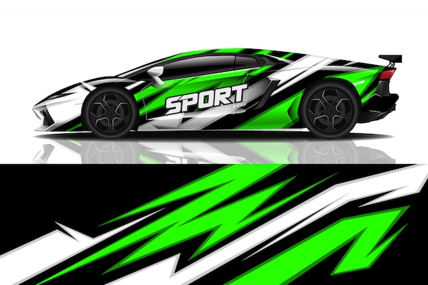 Sportwagen aufkleber wrap design