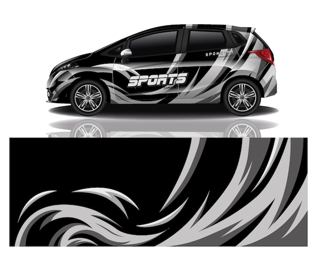 Sportwagen aufkleber wrap design