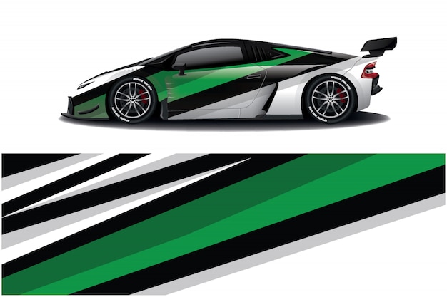 Sportwagen aufkleber wrap design