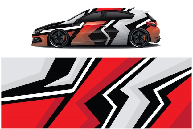 Sportwagen aufkleber wrap design