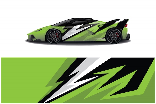 Sportwagen aufkleber wrap design