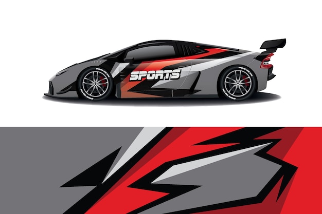 Sportwagen aufkleber wrap design