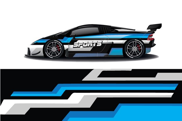 Sportwagen aufkleber wrap design