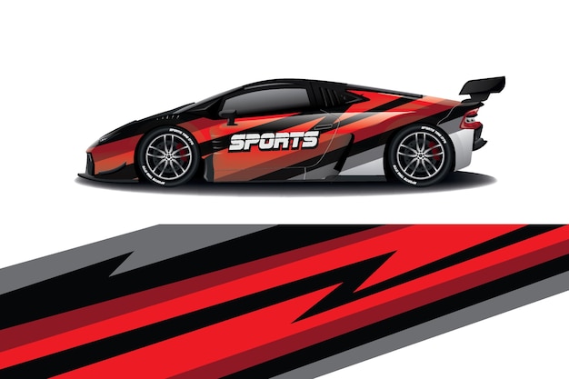 Sportwagen aufkleber wrap design