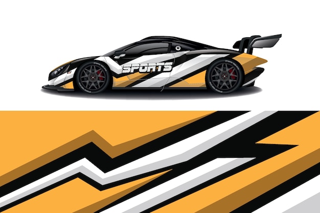 Sportwagen aufkleber wrap design