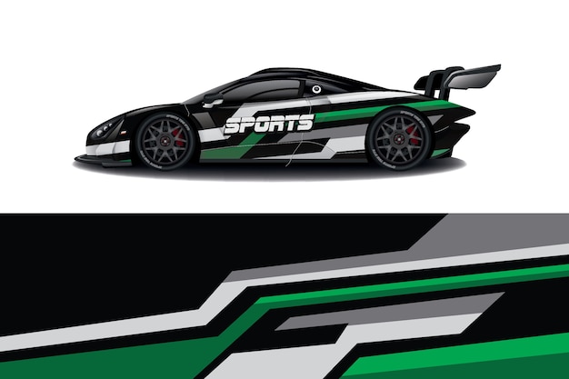 Sportwagen aufkleber wrap design