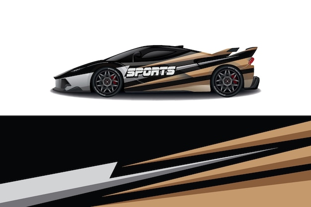 Sportwagen aufkleber wrap design