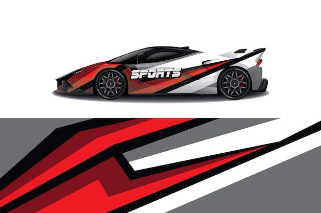 Sportwagen aufkleber wrap design