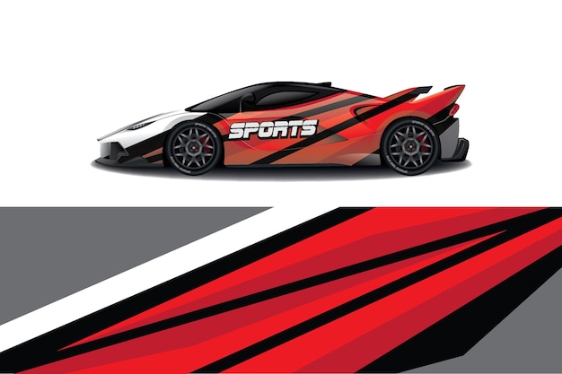 Sportwagen aufkleber wrap design