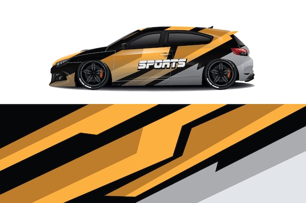 Sportwagen aufkleber wrap design