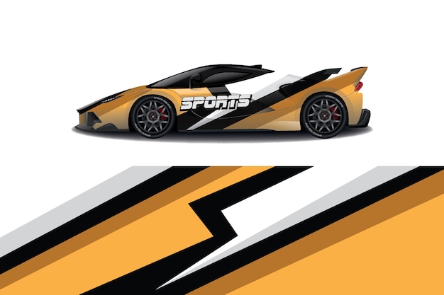 Sportwagen aufkleber wrap design