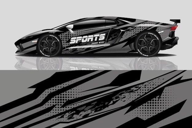 Sportwagen aufkleber wrap design