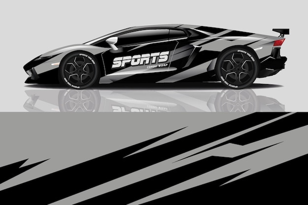 Sportwagen aufkleber wrap design