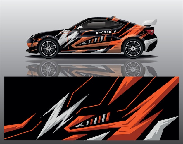 Sportwagen Aufkleber Wrap Design