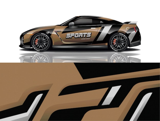 Sportwagen aufkleber wrap design