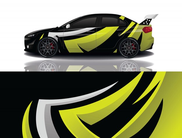 Sportwagen aufkleber wrap design