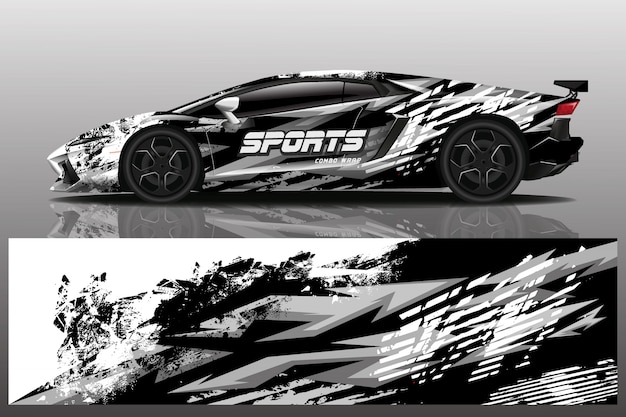 Sportwagen aufkleber wrap design