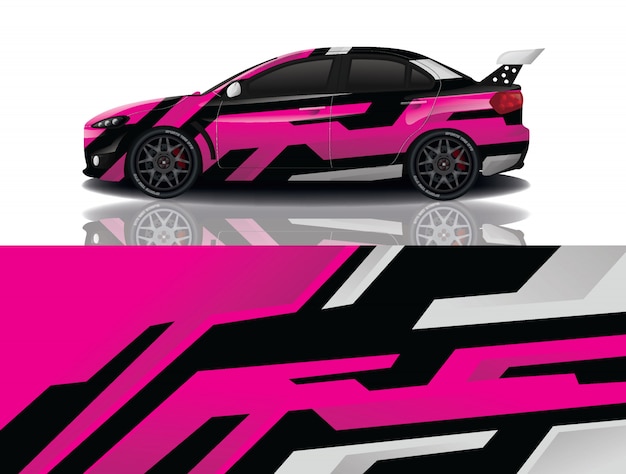 Sportwagen aufkleber wrap design