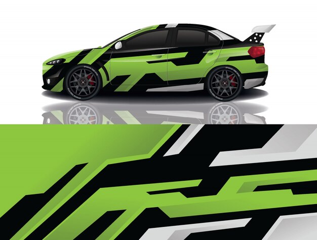 Sportwagen aufkleber wrap design