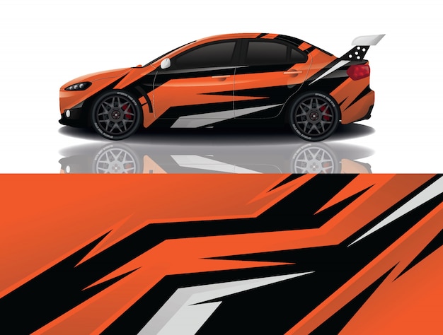 Sportwagen aufkleber wrap design