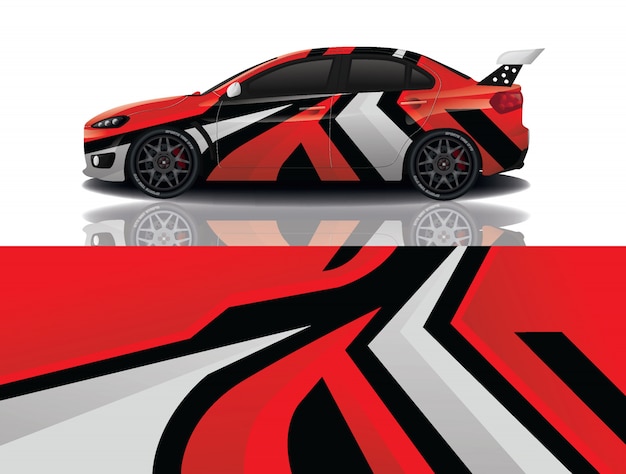 Sportwagen aufkleber wrap design