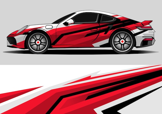 Sportwagen aufkleber wrap design