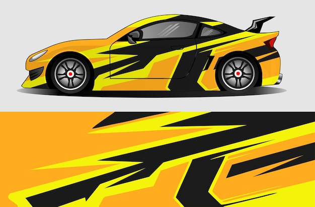 Sportwagen aufkleber wrap design