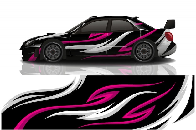 Vektor sportwagen aufkleber wrap illustration