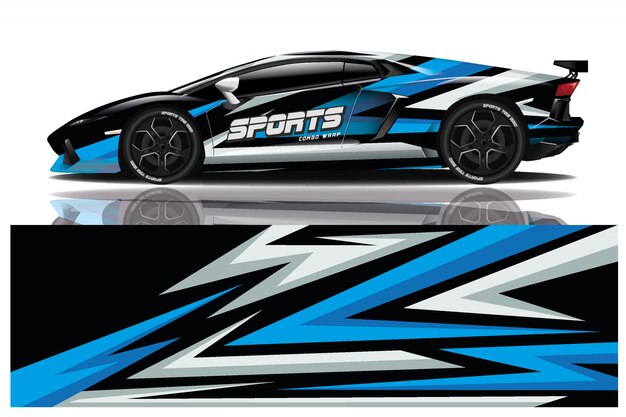 Vektor sportwagen aufkleber wrap illustration