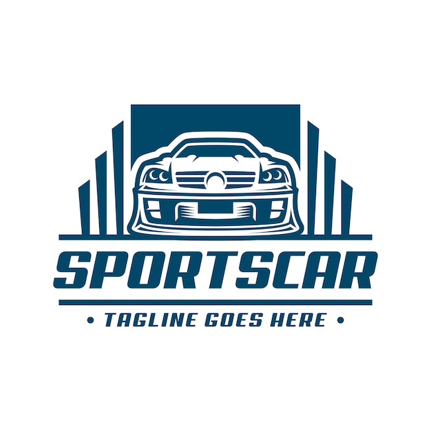 Sportwagen Logo Vorlage oder Symbol