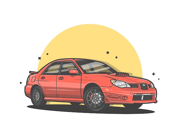 Sportwagen-vektor-ikonen-illustration