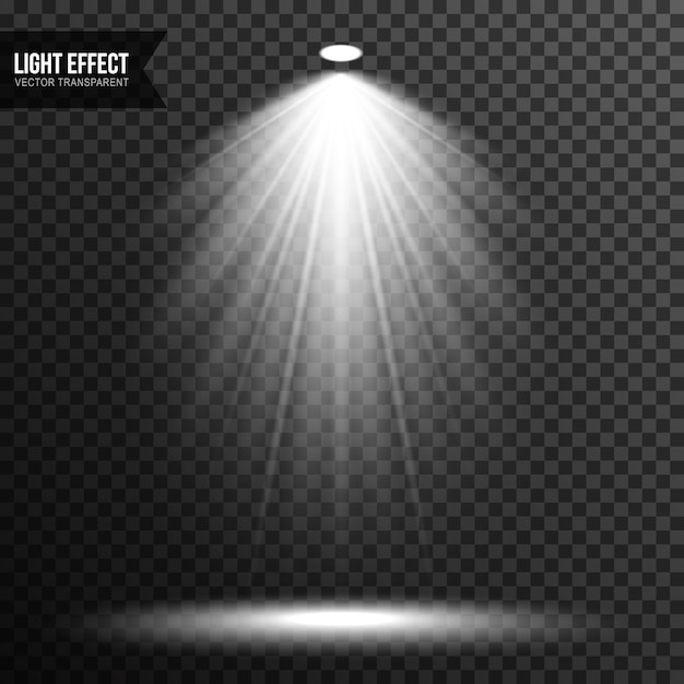 Spot-Licht-Beleuchtung Bühne Vektor transparent