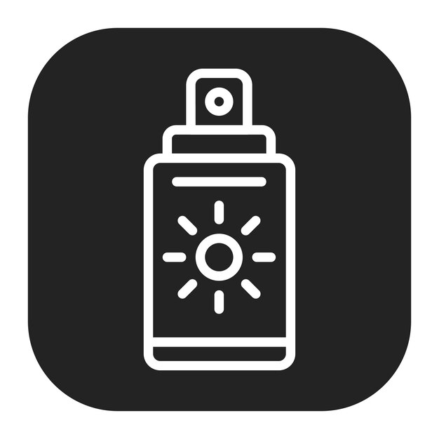 Spray-Icon-Vektorbild kann für den Sonnenschutz verwendet werden