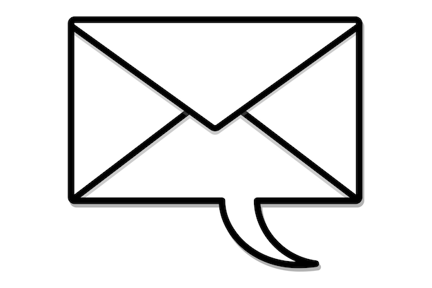 Sprechblase Briefumschlag Mail-Symbol Vektor-Illustration