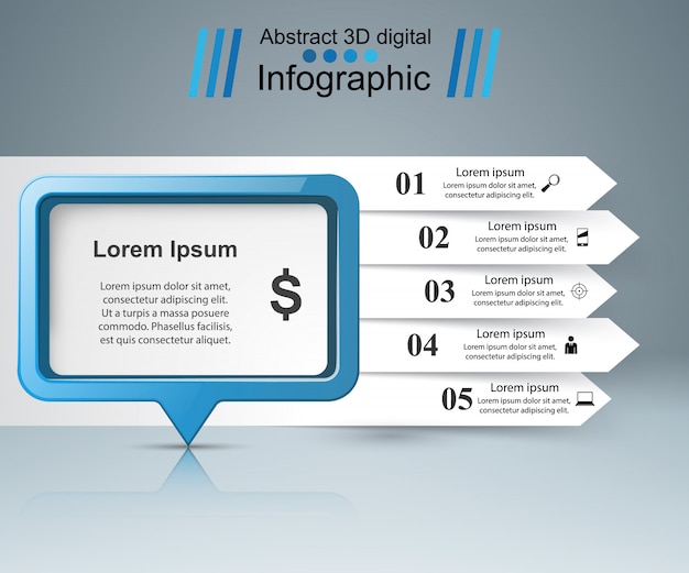 Vektor sprechblasen infografik