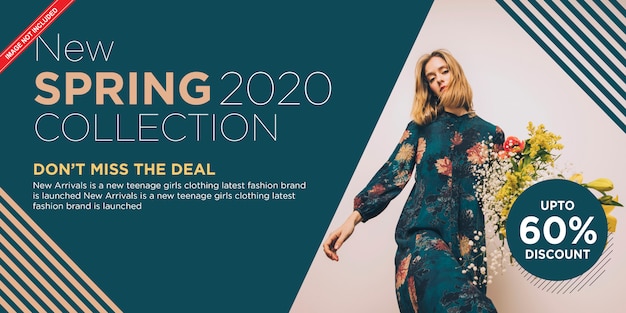 Vektor spring fashion sale banner design vorlage