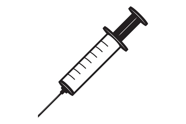 Vektor spritzensymbol medizinische injektion impfstoff-medikament-symbol medizin-vektor-illustration