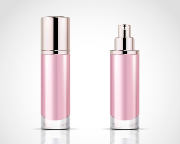 Sprühflaschenset, rosa Kosmetikbehälter