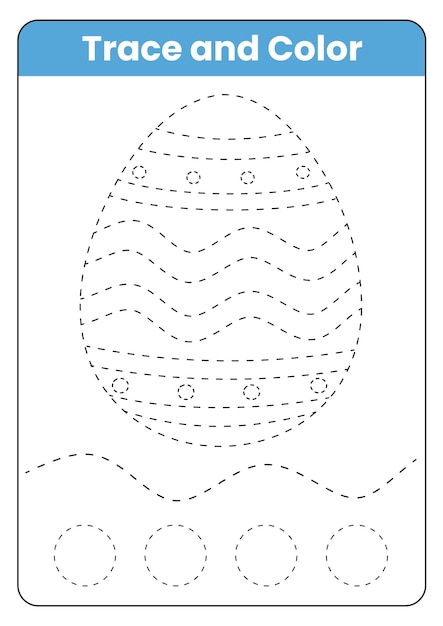 Vektor spur und farbe für kinder-osterei-vektor