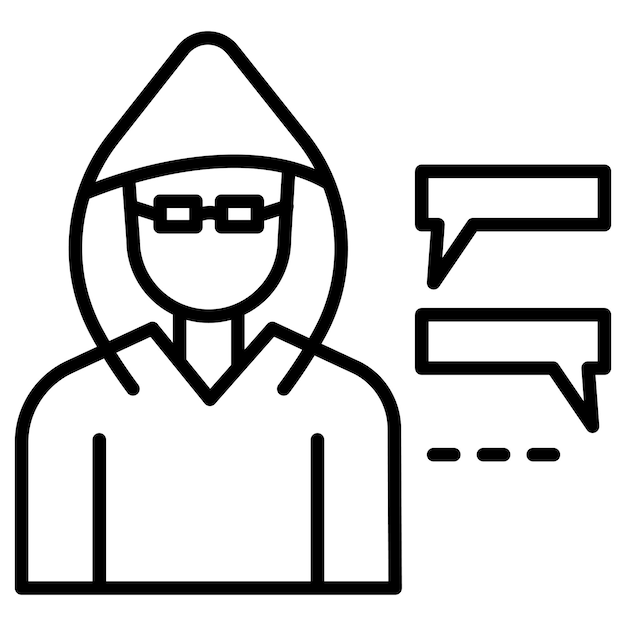 Vektor spyware-vektor-illustration für chatware