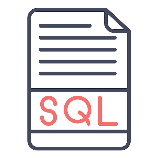 Sql-Datei-Vektor-Illustrationsstil