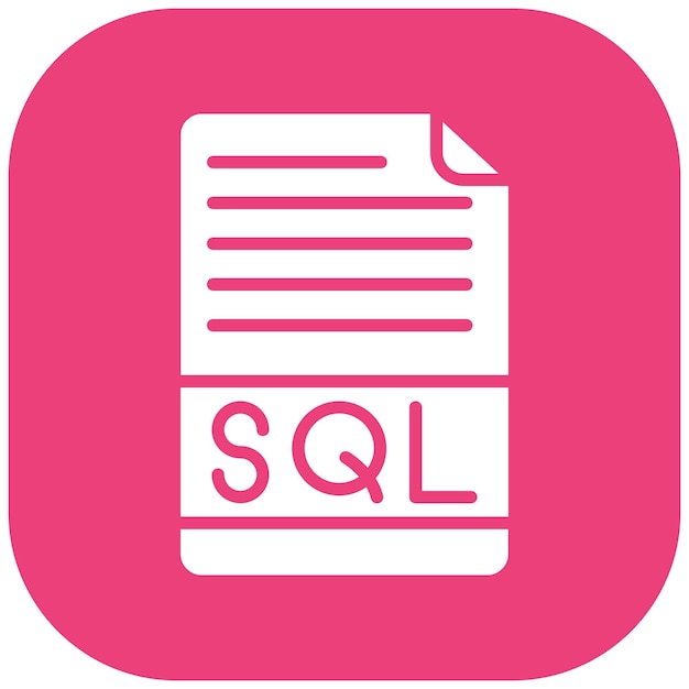 Sql-Datei-Vektor-Illustrationsstil