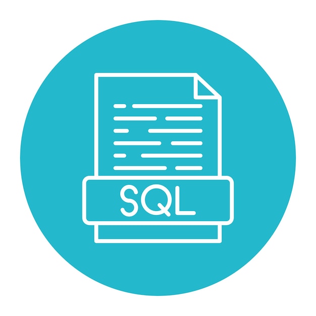 Sql-Datei-Vektorillustration