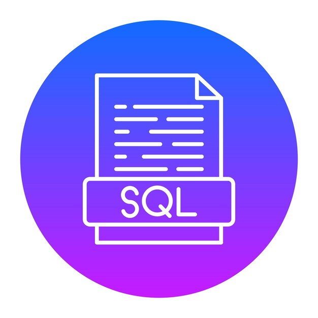 Sql-Datei-Vektorillustration