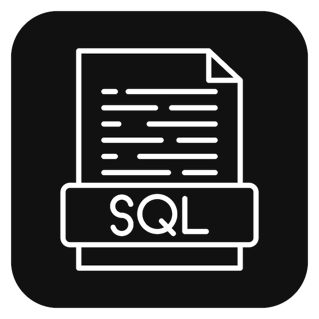 Sql-Datei-Vektorillustration