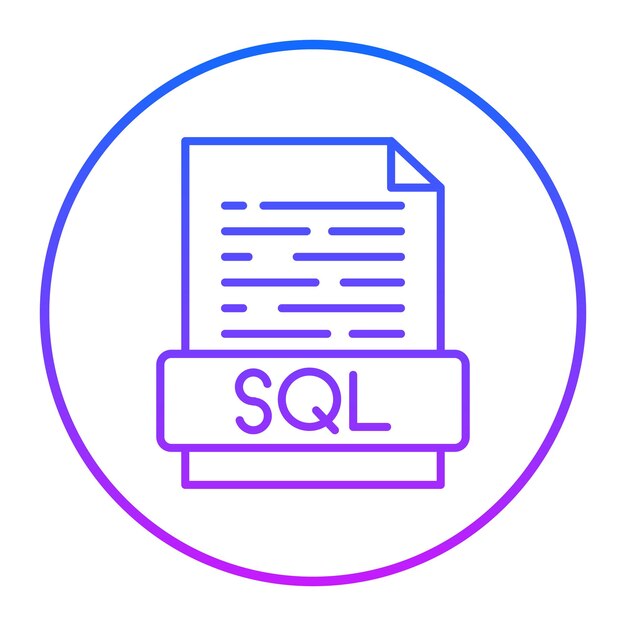 Sql-Datei-Vektorillustration